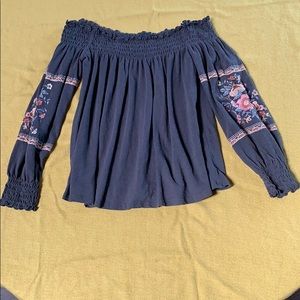 American Eagle Floral Off the Shoulder Top